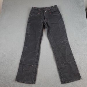 Black Women's Utility Pants with Subtle Stitch Detail